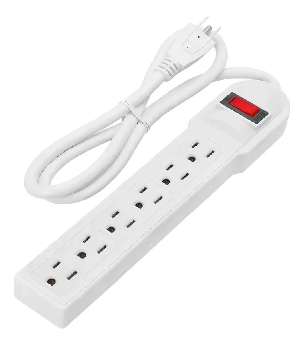 Regleta de 6 tomas con cable de 1 m