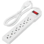 Regleta de 6 tomas con cable de 3 m