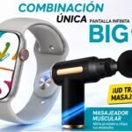 Combo smartwatch con pistola masajeadora