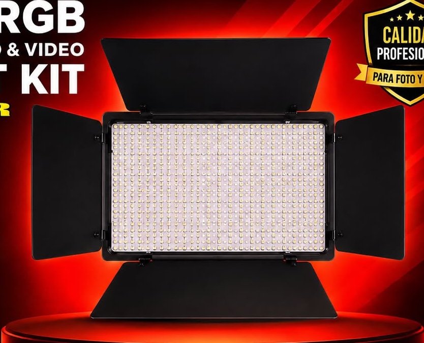 Panel de luz LED Pro 600 RGB con doble batería