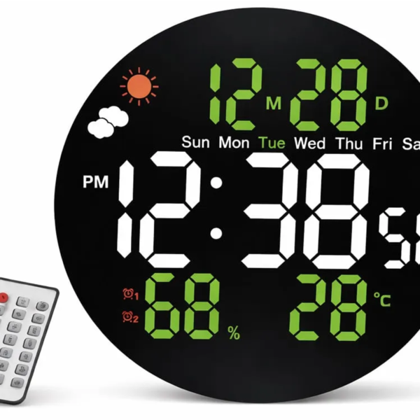 Reloj de pared LED redondo