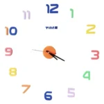 Reloj de pared 3D de colores