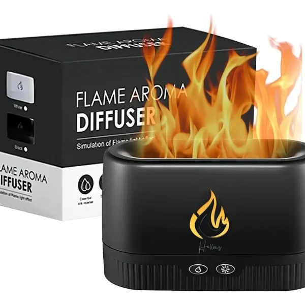 Humidificador difusor con efecto fuego