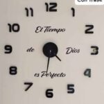 Reloj de pared 3D de 80 cm con mensaje