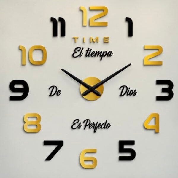 Reloj de pared 3D combinado de 80 cm