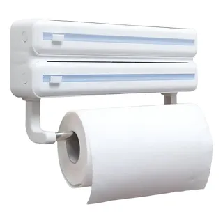 Porta rollos de cocina x3 con cortador