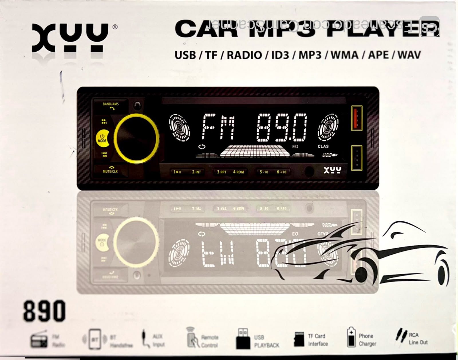 Radio para carro MP3 con Bluetooth y control remoto