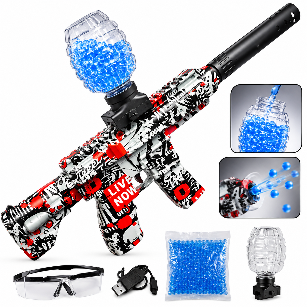 Lanzador de hidrogel tipo M16