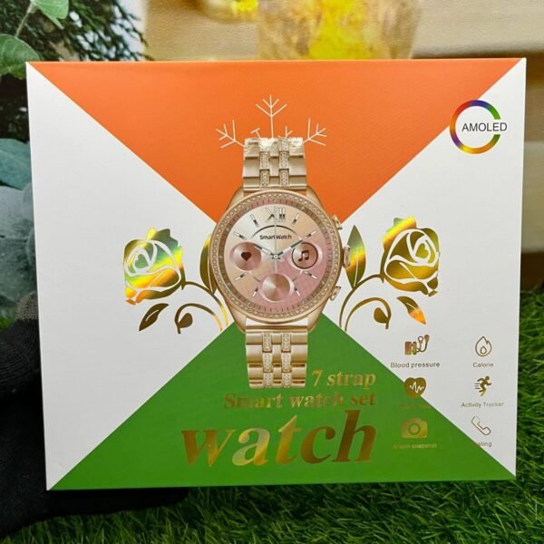 Combo smartwatch de dama con 7 correas