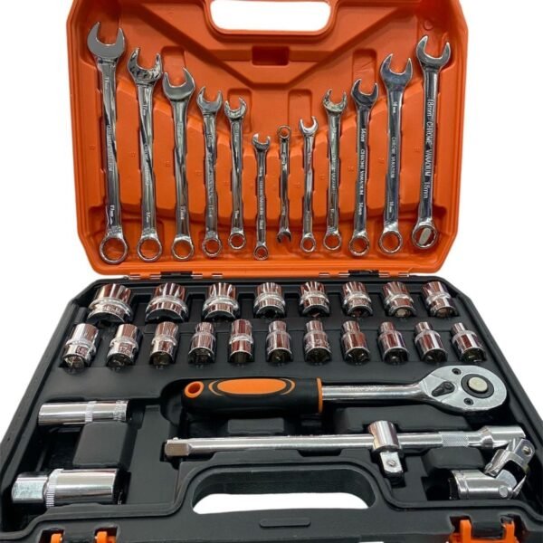 Set de herramientas con raches y llaves 37 piezas