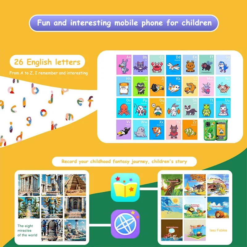 Celular de juguete táctil con cámara y juegos - Imagen 4