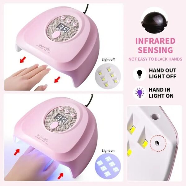 Lámpara de uñas Sun QD LED/UV