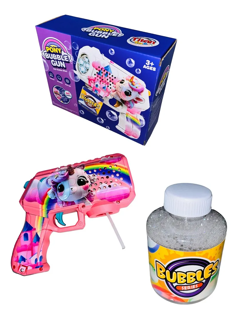 Pistola de burbujas de unicornio con luces - Imagen 4