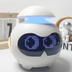 Reloj despertador robot con luces LED