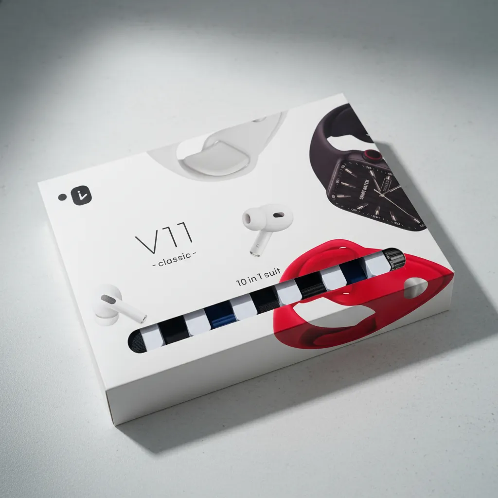 Combo smartwatch V11 Classic con audífonos