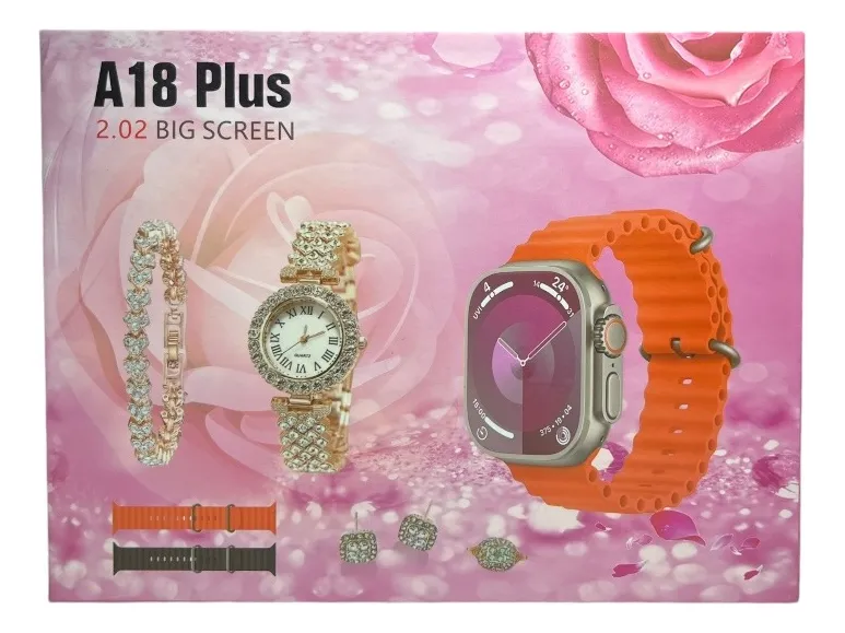 Combo smartwatch A18 Plus con reloj análogo