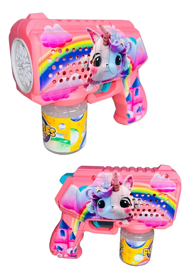 Pistola de burbujas de unicornio con luces - Imagen 2