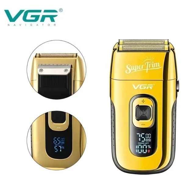 Afeitadora VGR V-691 Gold resistente al agua IPX4