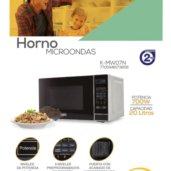Microondas Kalley 20 L 700 W