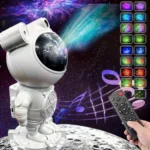 Proyector astronauta con luz LED, láser y parlante