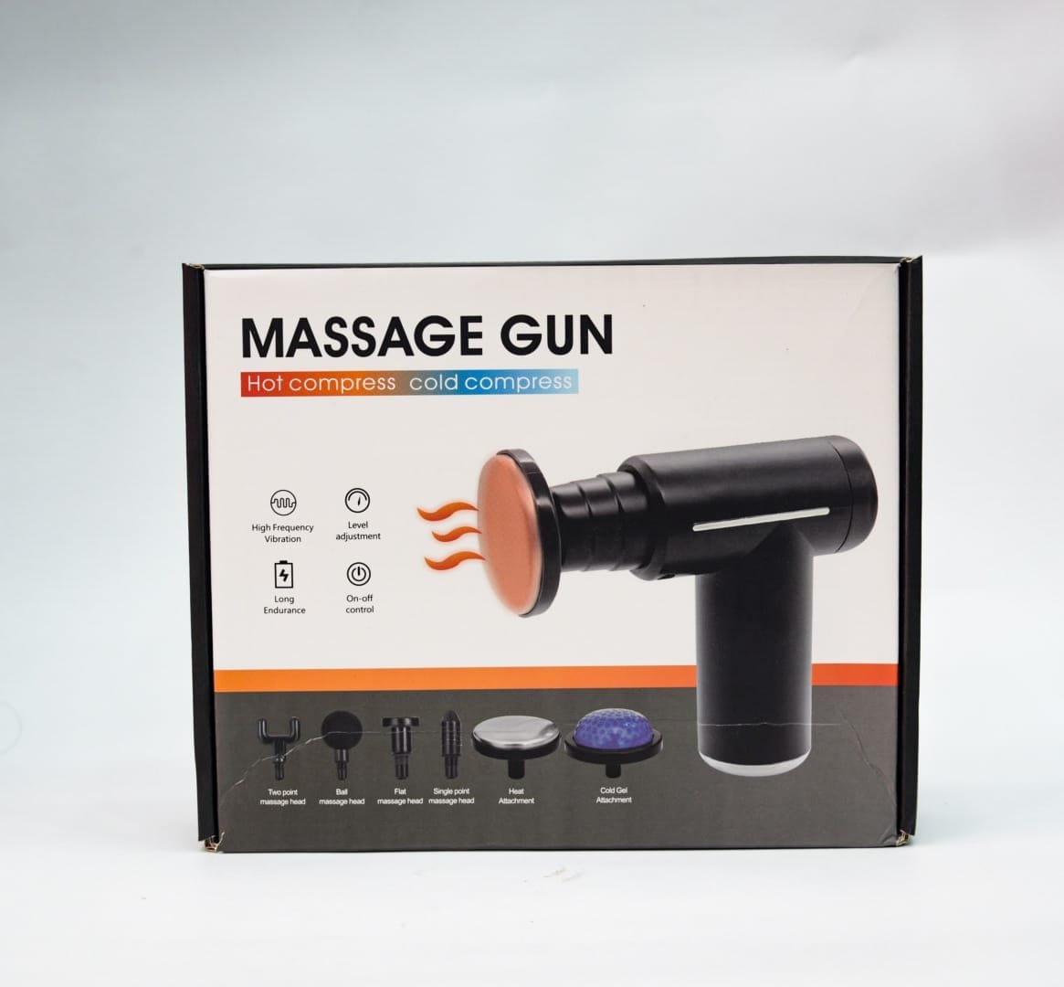 Pistola masajeadora con terapia frío y calor
