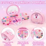 Set de maquillaje infantil en bolso con lazos