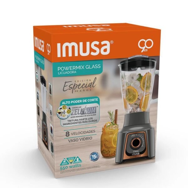Licuadora Imusa Power Mix Glass 550 W