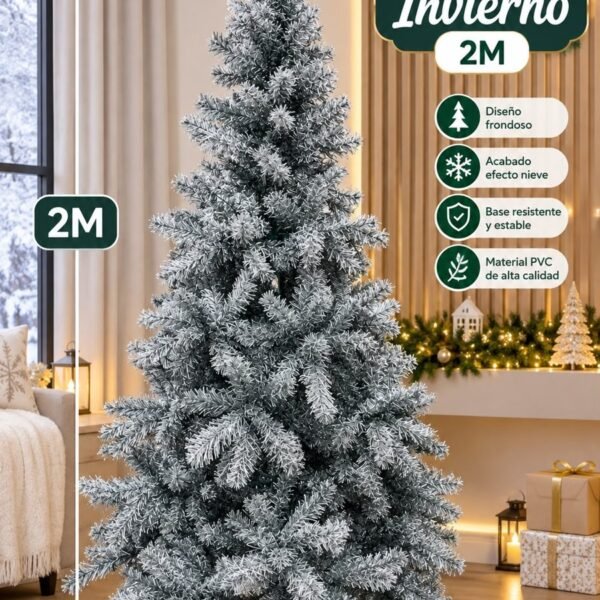 Árbol de Navidad nevado Invierno 2 m