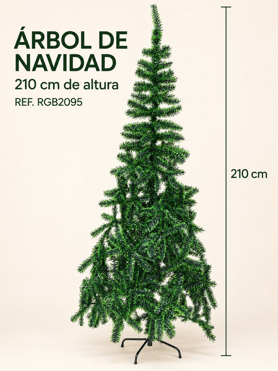 Árbol de Navidad verde 2,10 m RGB2095