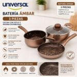 Batería de cocina Universal Ámbar 3 piezas