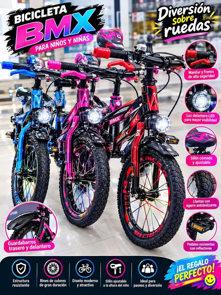 Bicicleta BMX infantil con casco rin 12