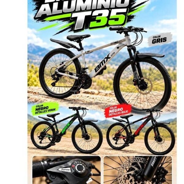 Bicicleta de aluminio T35 rin 26 con 7 cambios