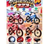 Bicicleta infantil metalizada 323 con casco rin 12