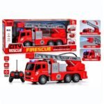 Camión de bomberos a control remoto lanza agua