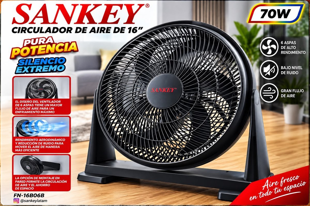 Circulador de aire Sankey 16" 70 W