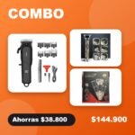 Combo Barbería en Casa: máquina + patillera + afeitadora