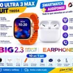Combo smartwatch i20 Ultra 3 Max con audífonos