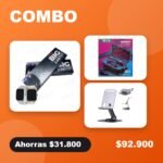 Combo Tech: smartwatch + audífonos + soporte