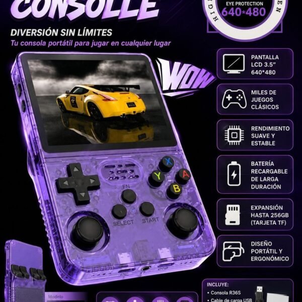 Consola portátil R36S con juegos retro
