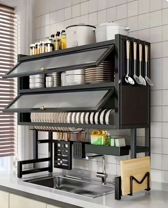 Escurridor de platos con puertas 65 cm