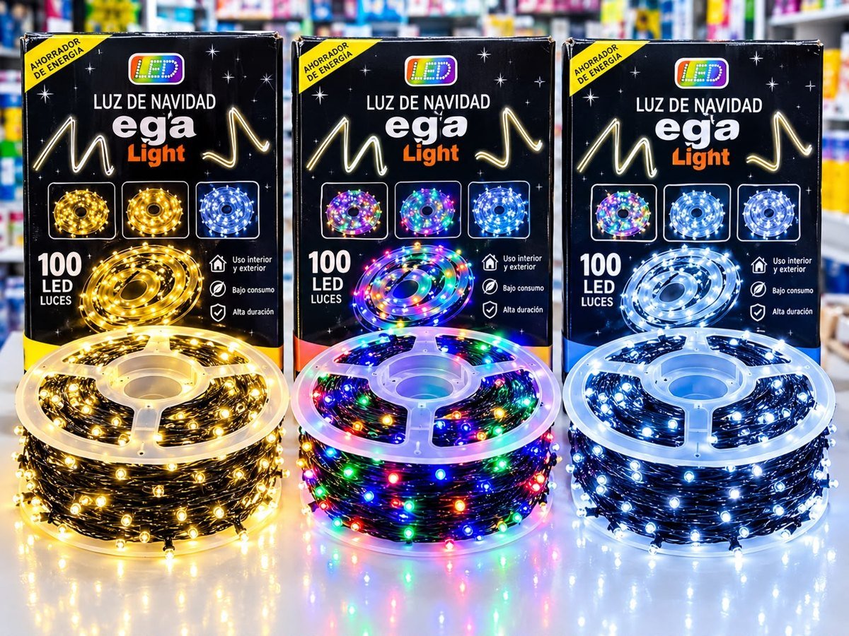 Luz navideña carrete Mega Light 50 metros