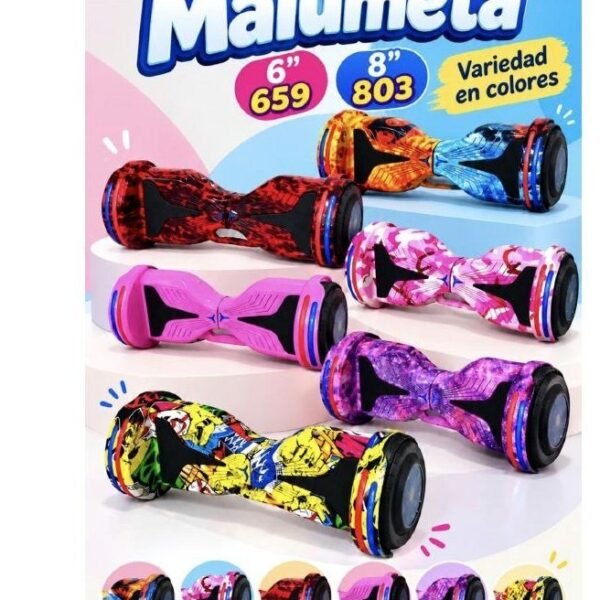 Malumeta (hoverboard) 6,5" con luces