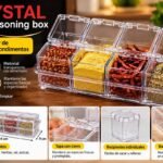 Organizador de condimentos acrílico 4 compartimentos