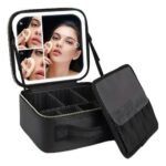 Organizador de cosméticos con espejo LED