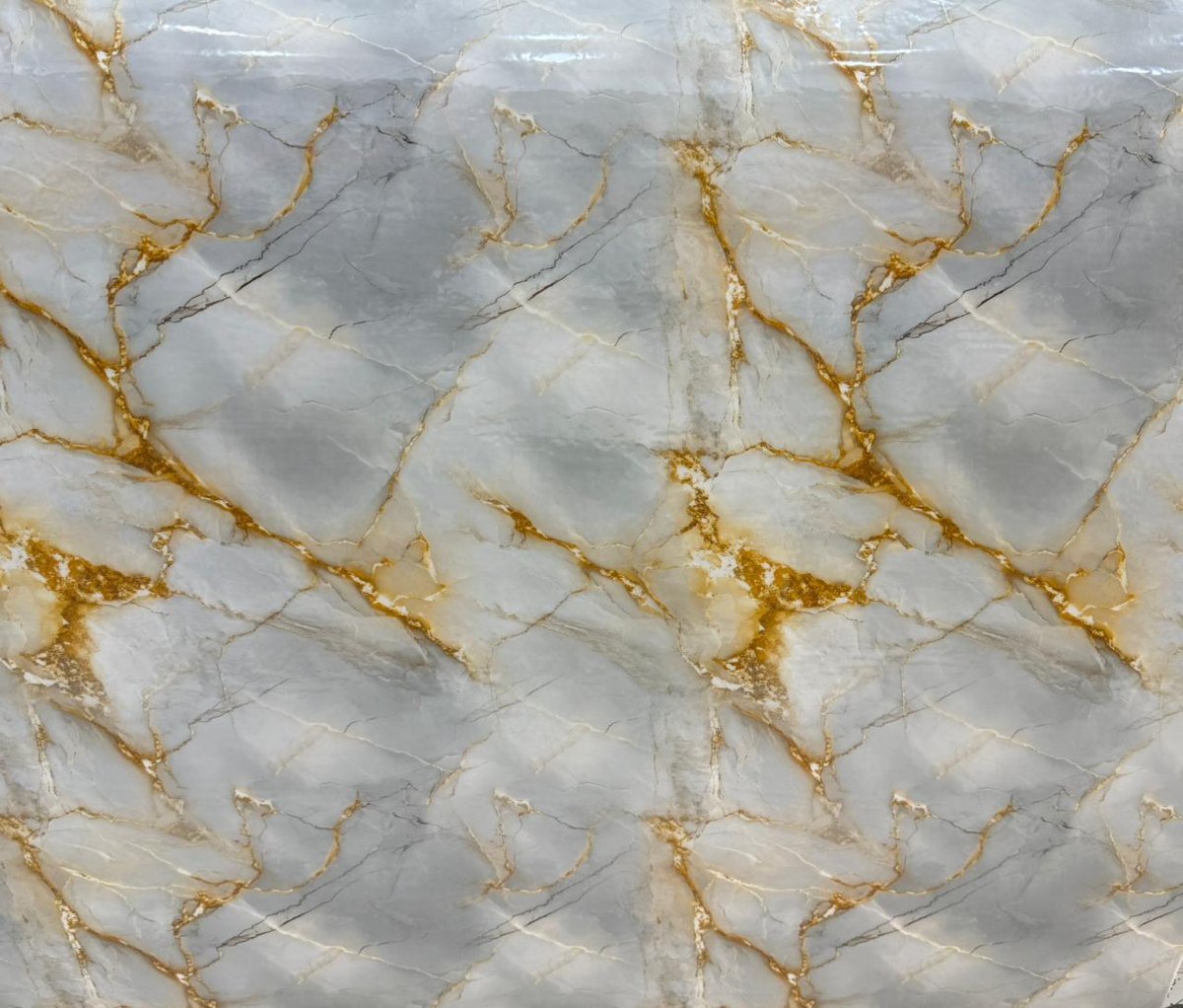 Papel tapiz adhesivo efecto mármol dorado