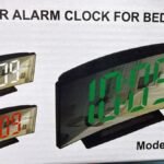 Reloj despertador digital curvo tipo espejo