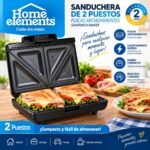 Sanduchera Home Elements 2 puestos