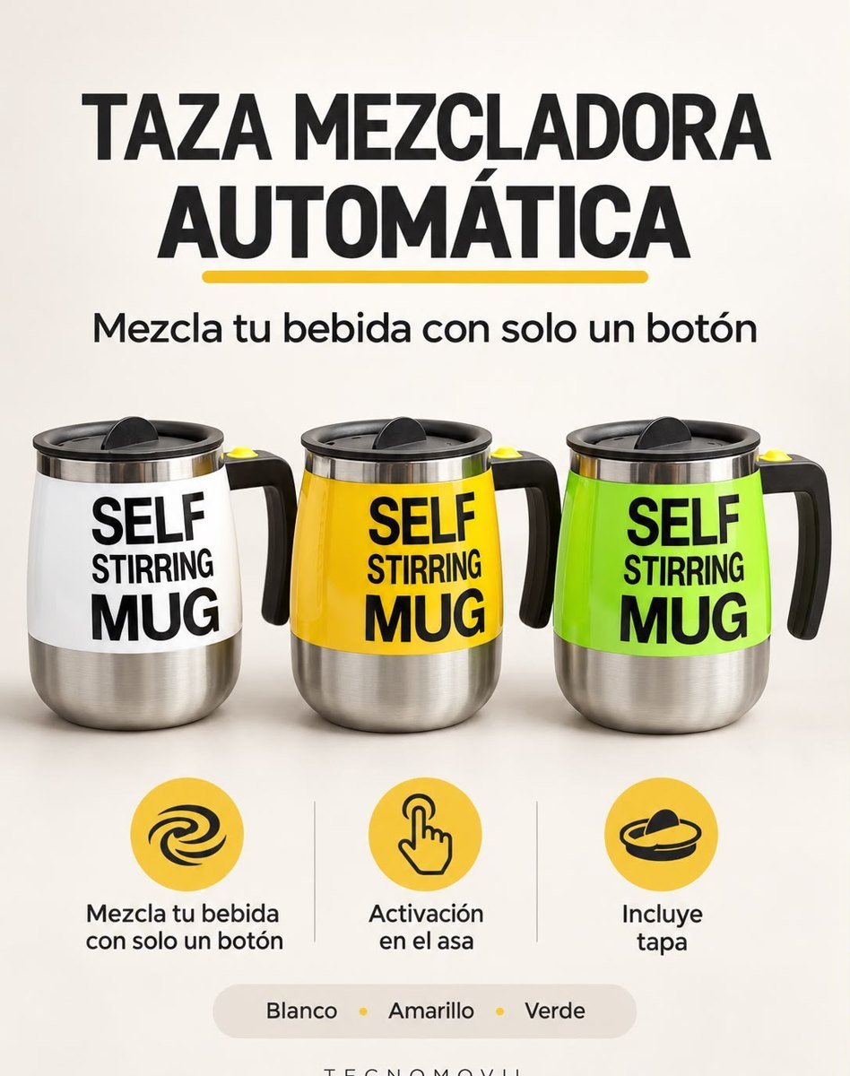 Taza mezcladora automática de acero