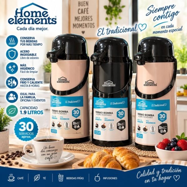Termo de bomba Home Elements 1,9 L