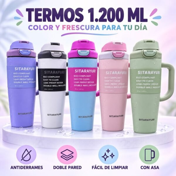 Termo Sitarayuri 1200 ml con asa